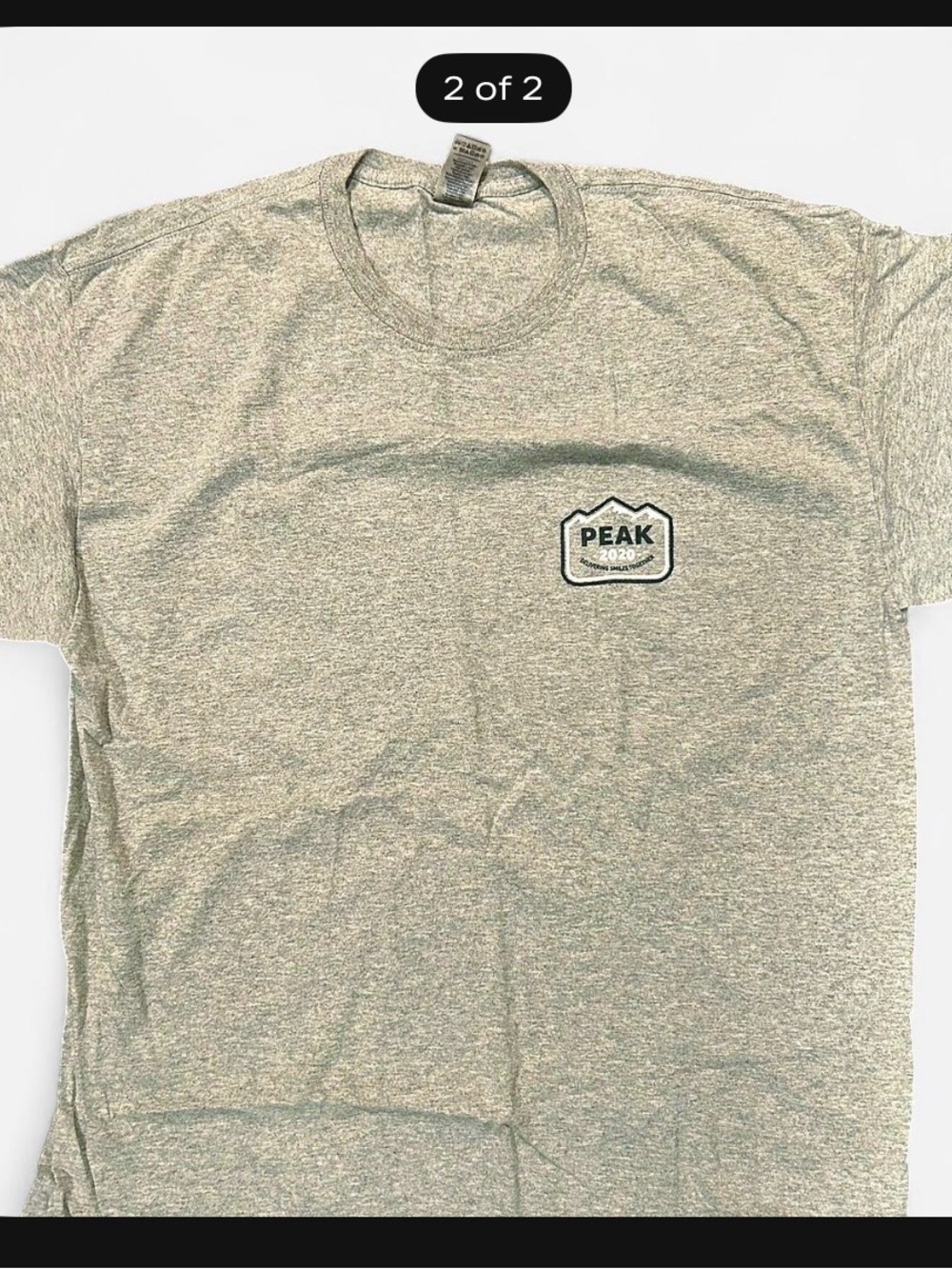 Amazon Peak 2020Gildan Heather Light Gray Short-Sleeve Tee with Small Chest Logo